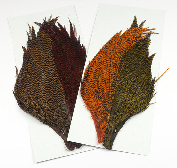 Hareline Trout Streamer 4 Color Dyed Grizzly Starter Cape Set
