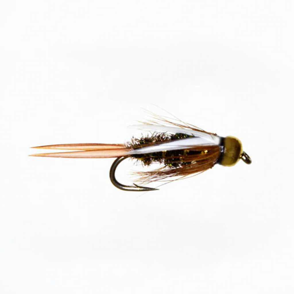 Red Beadhead Nymph Fly Fishing Flies – 6-Pack In Protective Tube, Great For Trout, Steelhead & Bass